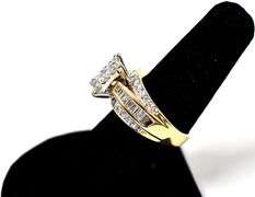Stunning 14K Yellow Gold Diamond Ring