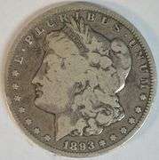 Rare key date 1893-CC Morgan Silver Dollar in nice circ.