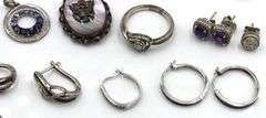 Group lot of Vintage 925 sterling silver mixed jewelry