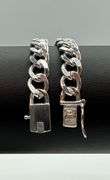 Sharp  .925 Sterling Silver Plated Cuban Link Bracelet