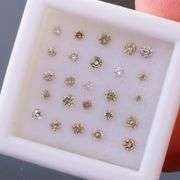 Untreated! .49ct set of real Champagne Diamonds!