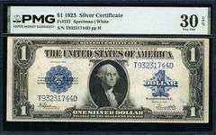1923 $1 Silver Certificate Fr. 237 Speelman/White PMG VF-30 EPQ Strong Eye Appeal Large Size Note