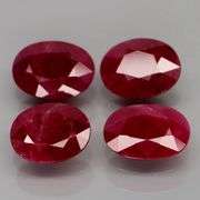 Superbly matched color in this 6.26ct set of Burmese Rubies!