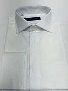Super Fine Quality  White Dress Shirt By Di Stefano, French Cuff