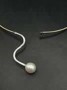 14K YELLOW GOLD DIAMOND PEARL COLLAR CHOKER NECKLACE 1.00CT
