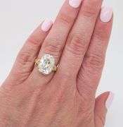 Certified Rare 5.51CT Antique Cushion Cut Diamond Ring
