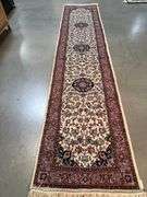 Fine Silk&Wool Tabriz Runner 2.6x12'
