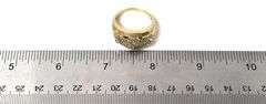 Sparkling 14K Yellow Gold Diamond Dome Ring