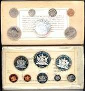 2 Different Silver Proof Sets: 1973 Liberia & 1974 Trinidad & Tobago