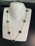 CERTIFIED 14K YELLOW GOLD CLOVER NECKLACE