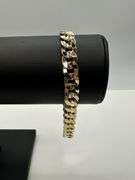 Strong 25.8 Gram 14 Kt Gold Plated Concave Cuban Link Bracelet