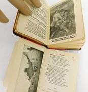 2 Robert Burns Silk Tartan Miniature Antique Books