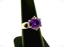 14 Kt, White Gold Plate 3.5 Ct Vs1 Russian Color Change Lab Simulated Alexandrite Ring