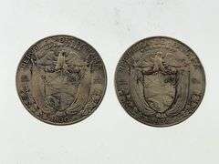 1930 & 1934 Panama 1/2 Balboa, 90% Silver