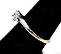 Sparkling 14K White Gold Approx.. 0.38CTW Diamond Ring