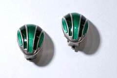 David Anderson Sterling and Enamel Earrings