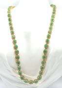 Enchanting Brand new European 15.00CTW  Oval Faceted Natural Emerald & Diamond Necklace in 14K Yello
