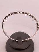 CERTIFIED 14K WHITE GOLD DIAMOND BANGLE BRACELET
