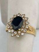CERTIFIED 18K SAPPHIRE AND DIAMOND RING