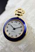 Wonderful 18K Pendant Watch with Enameling