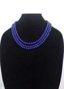 Gorgeous Natural 456 Cttw Natural Blue Sapphire 3 Strand Necklace