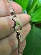 Sterling Silver 925 Rose Gold Plated Net Wrap Italian 8" Bracelet