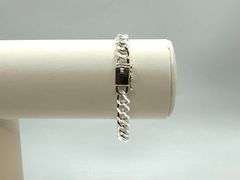 Sharp  .925 Sterling Silver Plated Cuban Link Bracelet