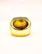 Dazzling 14 Kt Gold Plate 7.25 Cttw Lab Simulated Diamond Ring