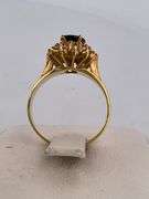 CERTIFIED 18K SAPPHIRE AND DIAMOND RING