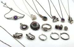 Group lot of Vintage 925 sterling silver mixed jewelry