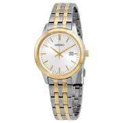 Seiko Classic Women’s Two-Tone Stainless Steel Quartz Watch White Dial 30mm