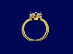 WOW!!! Ladies Sparkling 14 Kt Yellow Gold Plated 3.75 Ct Marquis Cut Lab Simulated Diamond Ring