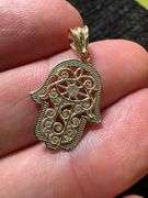 10k Yellow Gold Hamsa Pendant