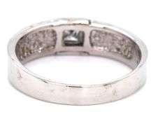 14kt White gold 0.25ct princess cut bezel set engagement ring