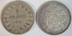 1841-A King Louis Philippe I & 1869-BB Napoleon III France 5 Francs Silver pcs