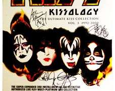 KISS Full Band Autographed  24x36 Poster Photo ACOA