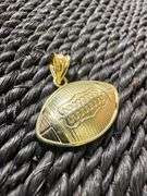 10k Yellow Gold Football Pendant