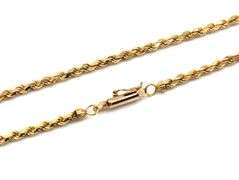14kt Yellow gold Rope chain necklace