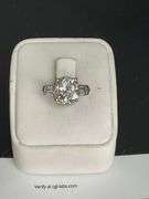 Wow! Certified 4+ CTTW Natural Diamond Ring set in Platinum