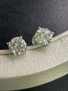 CERTIFIED BRAND NEW 14K WHITE GOLD DIAMOND STUDS