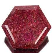 Huge 2600 Ct Rare Hexagon Cut Certified Natural Red Ruby Solitaire.