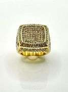Dazzling 14 Kt Gold Plate 7.25 Cttw Lab Simulated Diamond Ring