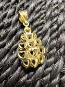10K Yellow Gold Pineapple Heart Pendant