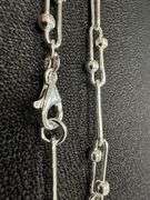 Sterling Silver Paperclip Offset Bead 8mm