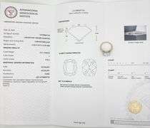 Certified Rare 5.51CT Antique Cushion Cut Diamond Ring