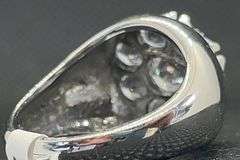 STUNNING 3.75 T.C.W MENS 14K WHITE GOLD DIAMOND PINKY RING LAB GROWN