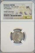 Great Elagabalus Roman Silver Denarius, 218-222 AD. NGC XF