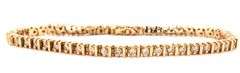 14kt Yellow gold 1ctw diamond tennis bracelet
