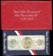 1976 3-Piece Bicentennial Silver Mint Set in Original Packaging