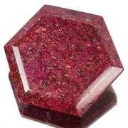 Huge 2600 Ct Rare Hexagon Cut Certified Natural Red Ruby Solitaire.
